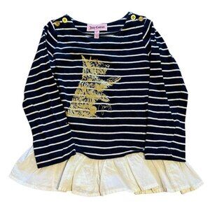 Juicy Couture Baby Toddler Girl’s Dressy Ruffle Bling‎ Shirt Top Dress 2T Read